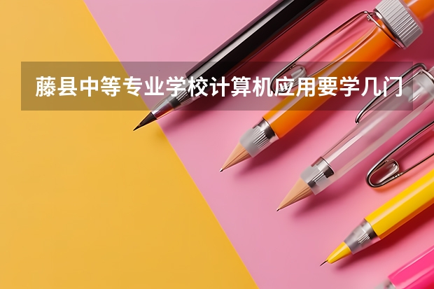 藤县中等专业学校计算机应用要学几门课程 专业能力要求是什么