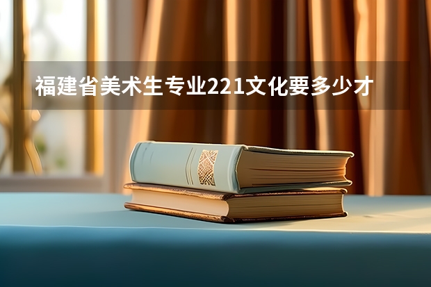 福建省美术生专业221文化要多少才能上一个大学？