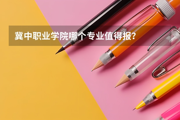 冀中职业学院哪个专业值得报？