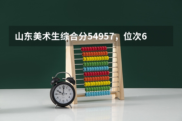 山东美术生综合分549.57，位次6696能报哪些好一点的学校？