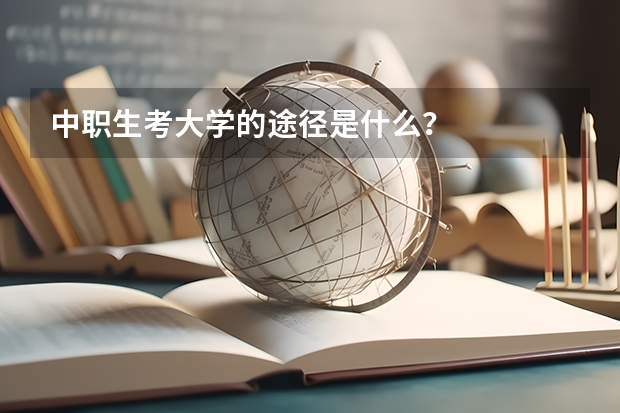 中职生考大学的途径是什么？