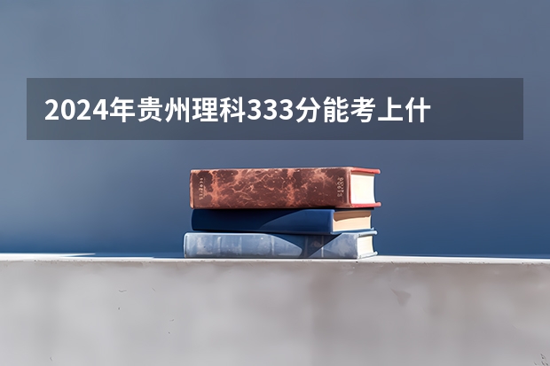 2024年贵州理科333分能考上什么大学？