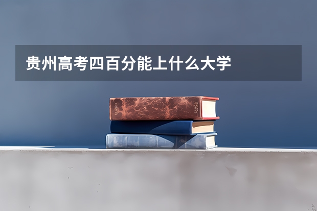 贵州高考四百分能上什么大学